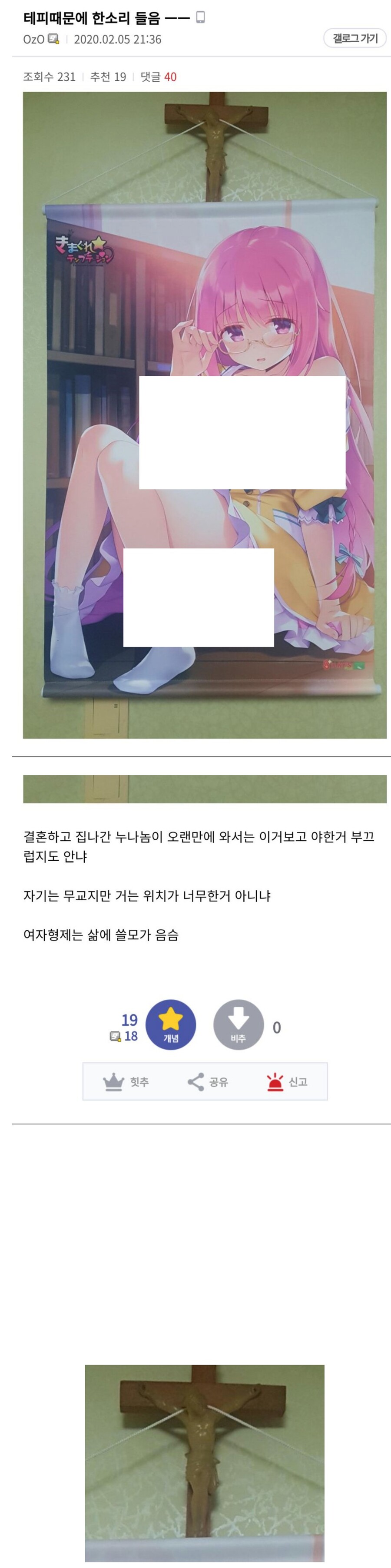 태피스트리 걸었다가 누나한테 욕먹은 디씨인.jpg