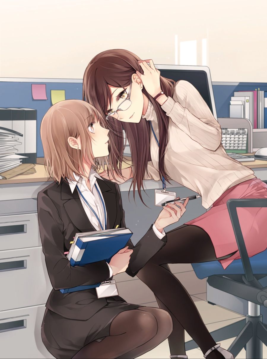 yande.re 441778 sample business_suit haru_(haru2079) megane pantyhose sweater yuri.jpg