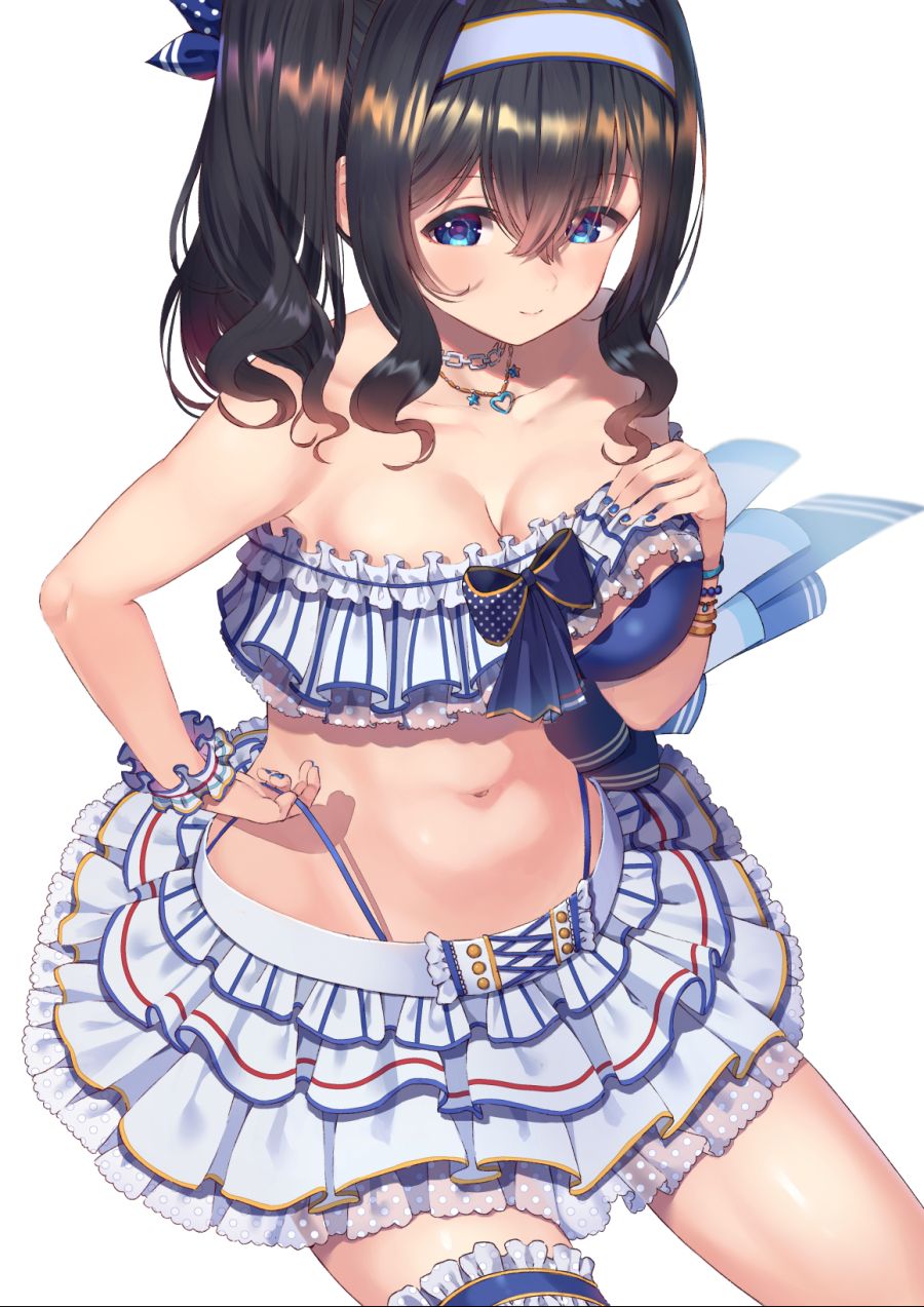 yande.re 551285 bikini breast_hold cleavage garter rangen sagisawa_fumika shirt_lift swimsuits the_idolm@ster <a href=