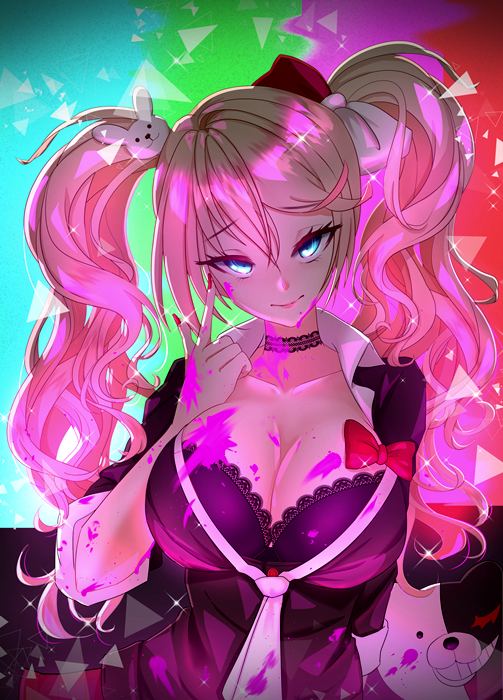 __enoshima_junko_and_monokuma_danganronpa_drawn_by_o_yat__884adcdf946d6901884f3ffe67ed50ab.png