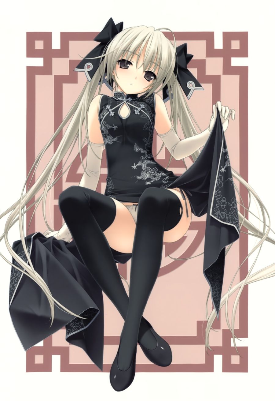 yande.re 315136 sample chinadress hashimoto_takashi kasugano_sora pantsu skirt_lift sphere string_panties thighhighs yosuga_no_sora.jpg