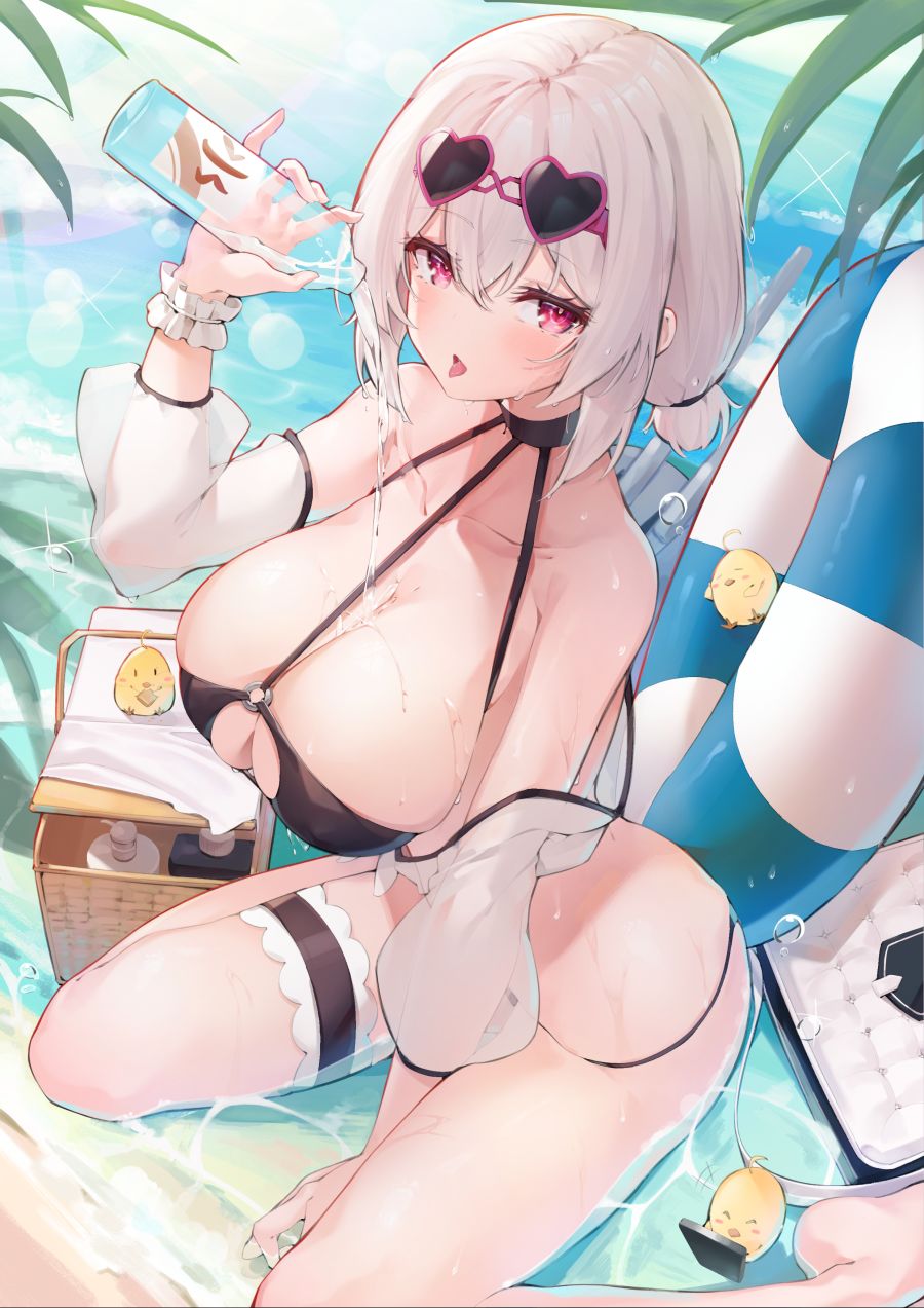 yande.re 736811 asla_yu azur_lane bikini garter manjuu_(azur_lane) megane open_shirt see_through sirius_(azur_lane) swimsuits wet.png