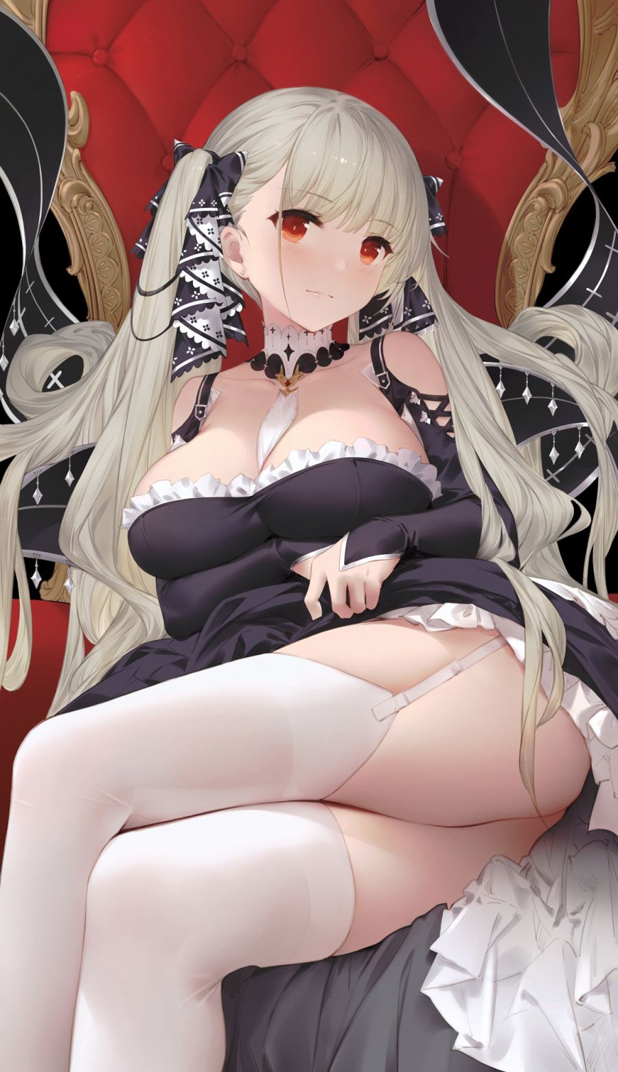 yande.re 581260 ass azur_lane breast_hold cleavage detexted formidable_(azur_lane) gothic_lolita lolita_fashion skirt_lift stockings thighhighs yijian_ma.png